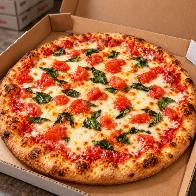 Margherita pizza.