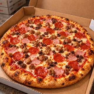 Meat lovers pizza