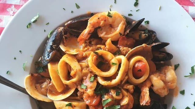 Seafood combo.