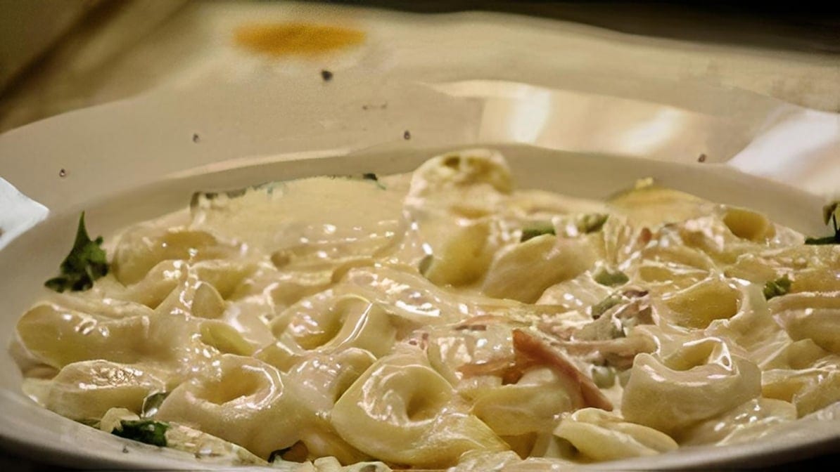 Tortellini carbonara.