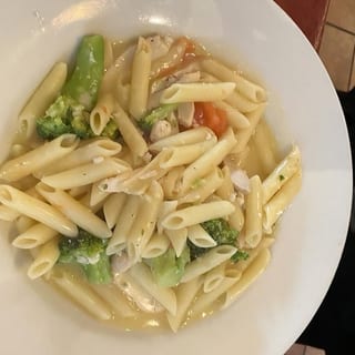 Spaghetti pesto & shrimp