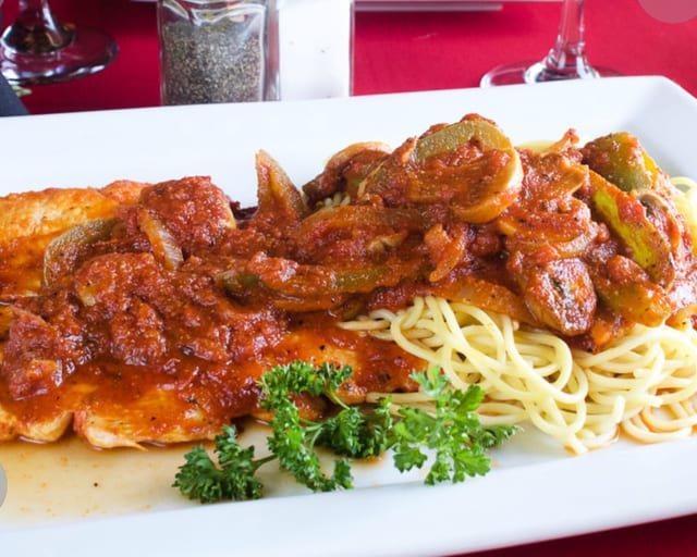 Chicken cacciatore.