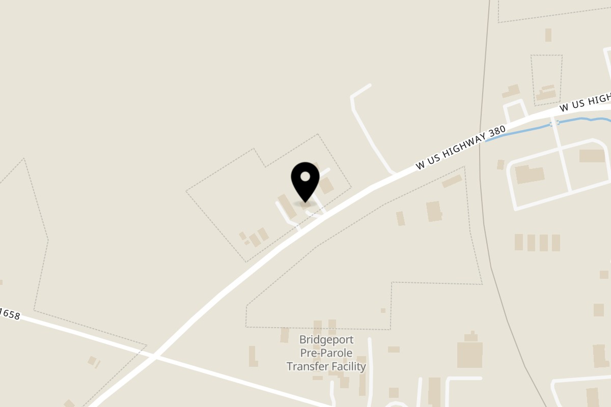Map showing the location of Pronto's Italian Restaurant and Pizza on 47 US-380 in Bridgeport